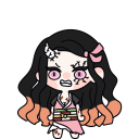 Nezuko Demon Form — Anime Shimeji Browser Extension Animated Mascot