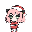 Anya Forger Christmas — Anime Shimeji Browser Extension Animated Mascot