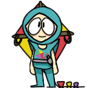 Human Kite — Cartoon Shimeji Browser Extension Animated Mascot