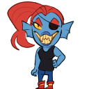 Undyne — Games Shimeji Browser Extension Animated Mascot